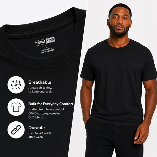 Supertees Crew Neck T-Shirt