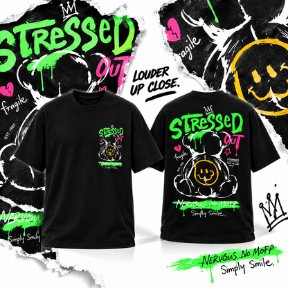 Goldsaint Relax Fit Graphic T-Shirt - Stressed Out