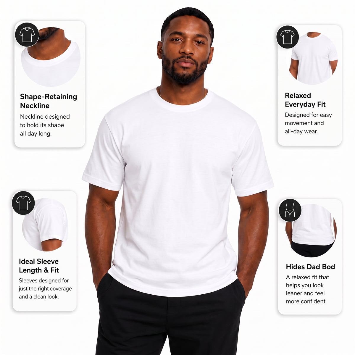 Supertees Crew Neck T-Shirt