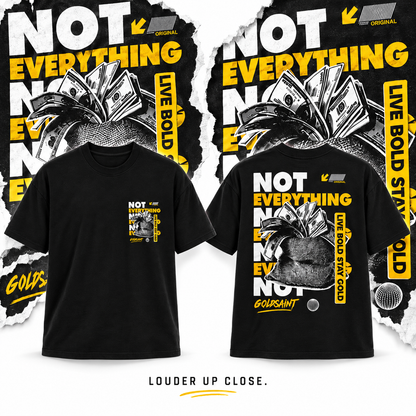 Goldsaint Relax Fit Graphic T-Shirt - Money is not Everything
