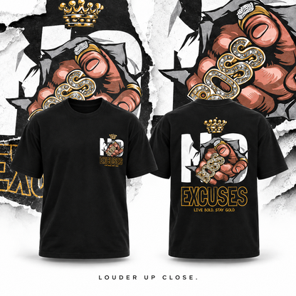 Goldsaint Relax Fit Graphic T-Shirt - No Excuses