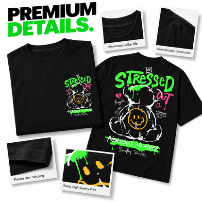 Goldsaint Relax Fit Graphic T-Shirt - Stressed Out