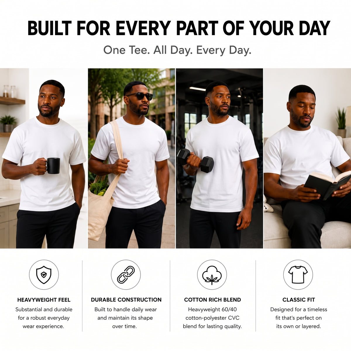 Supertees Crew Neck T-Shirt