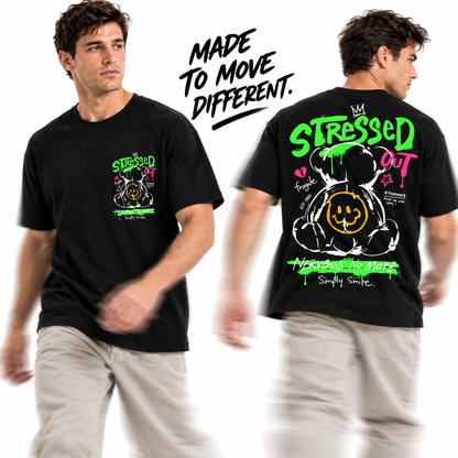 Goldsaint Relax Fit Graphic T-Shirt - Stressed Out