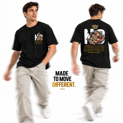 Goldsaint Relax Fit Graphic T-Shirt - No Excuses