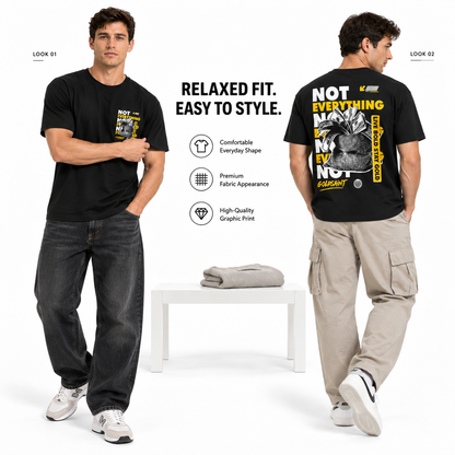 Goldsaint Relax Fit Graphic T-Shirt - Money is not Everything