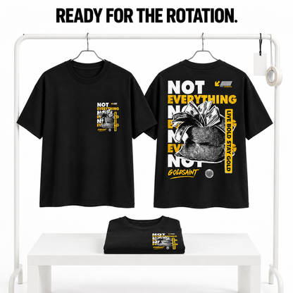 Goldsaint Relax Fit Graphic T-Shirt - Money is not Everything
