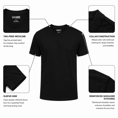 Supertees Crew Neck T-Shirt