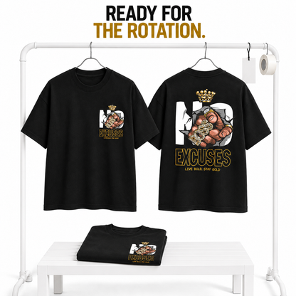 Goldsaint Relax Fit Graphic T-Shirt - No Excuses
