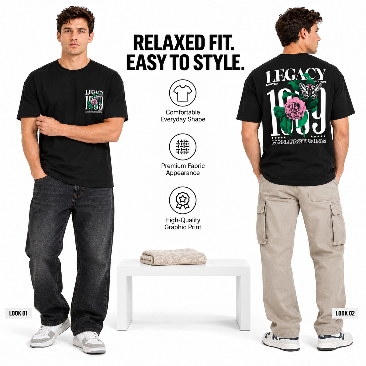Goldsaint Relax Fit Graphic T-Shirt - Legacy