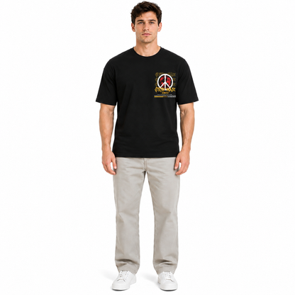 Goldsaint Relax Fit Graphic T-Shirt - Stop War