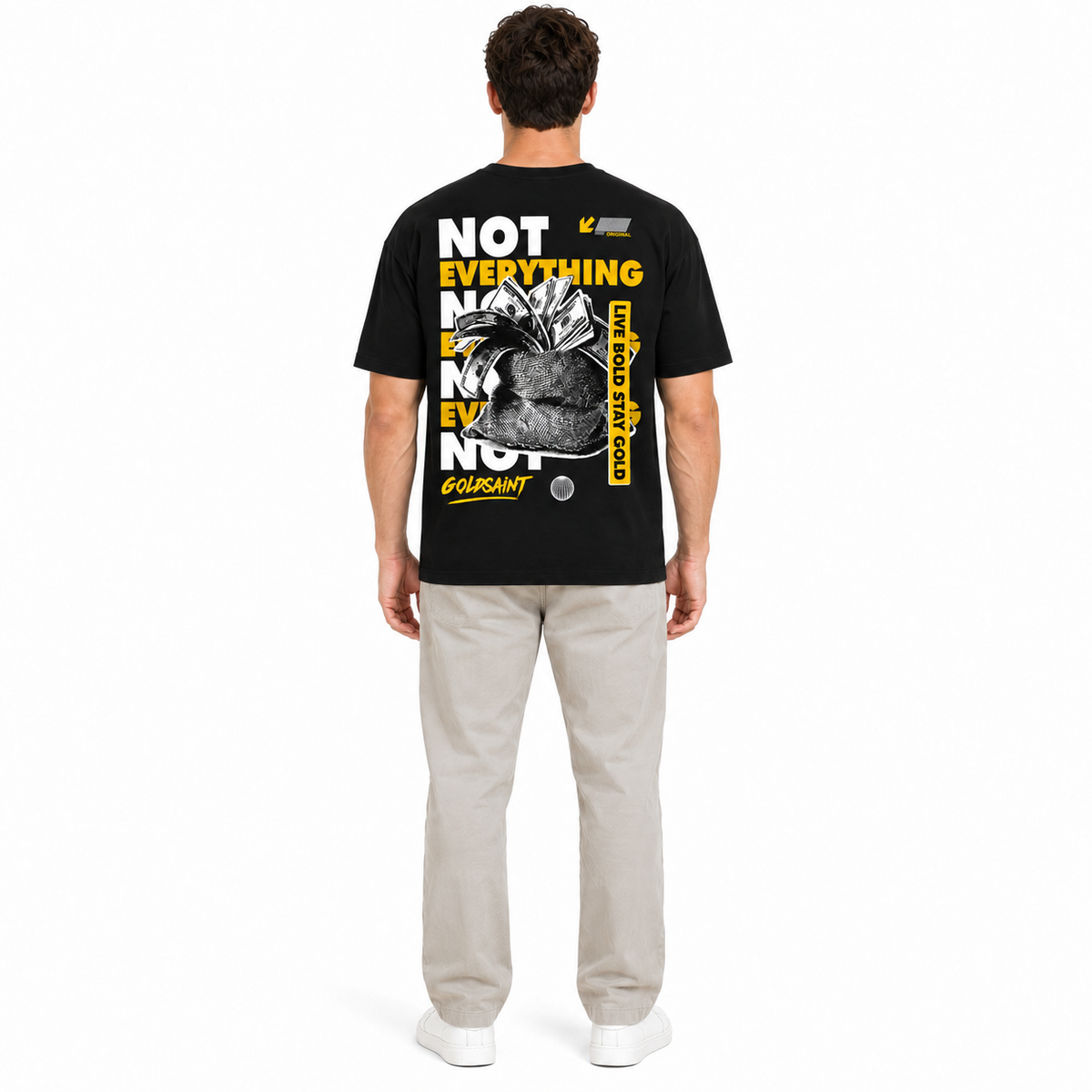 Goldsaint Relax Fit Graphic T-Shirt - Money is not Everything