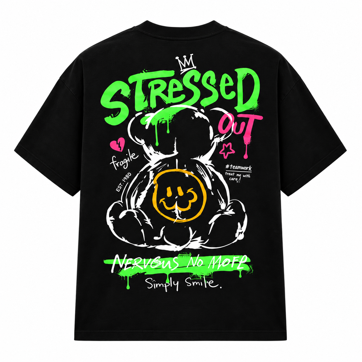Goldsaint Relax Fit Graphic T-Shirt - Stressed Out