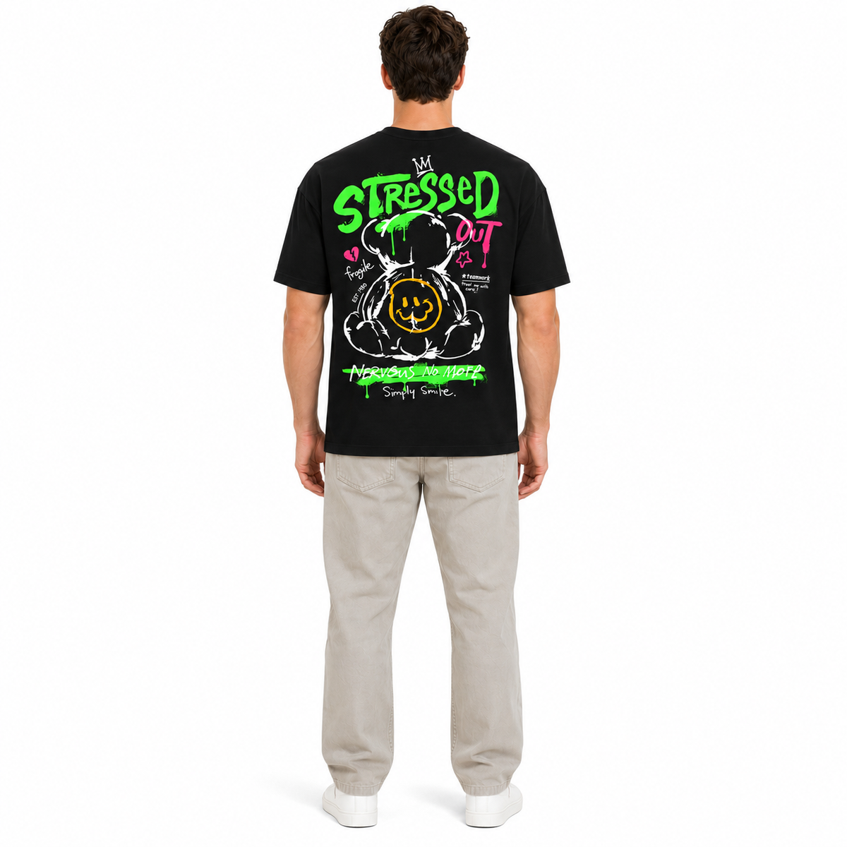 Goldsaint Relax Fit Graphic T-Shirt - Stressed Out