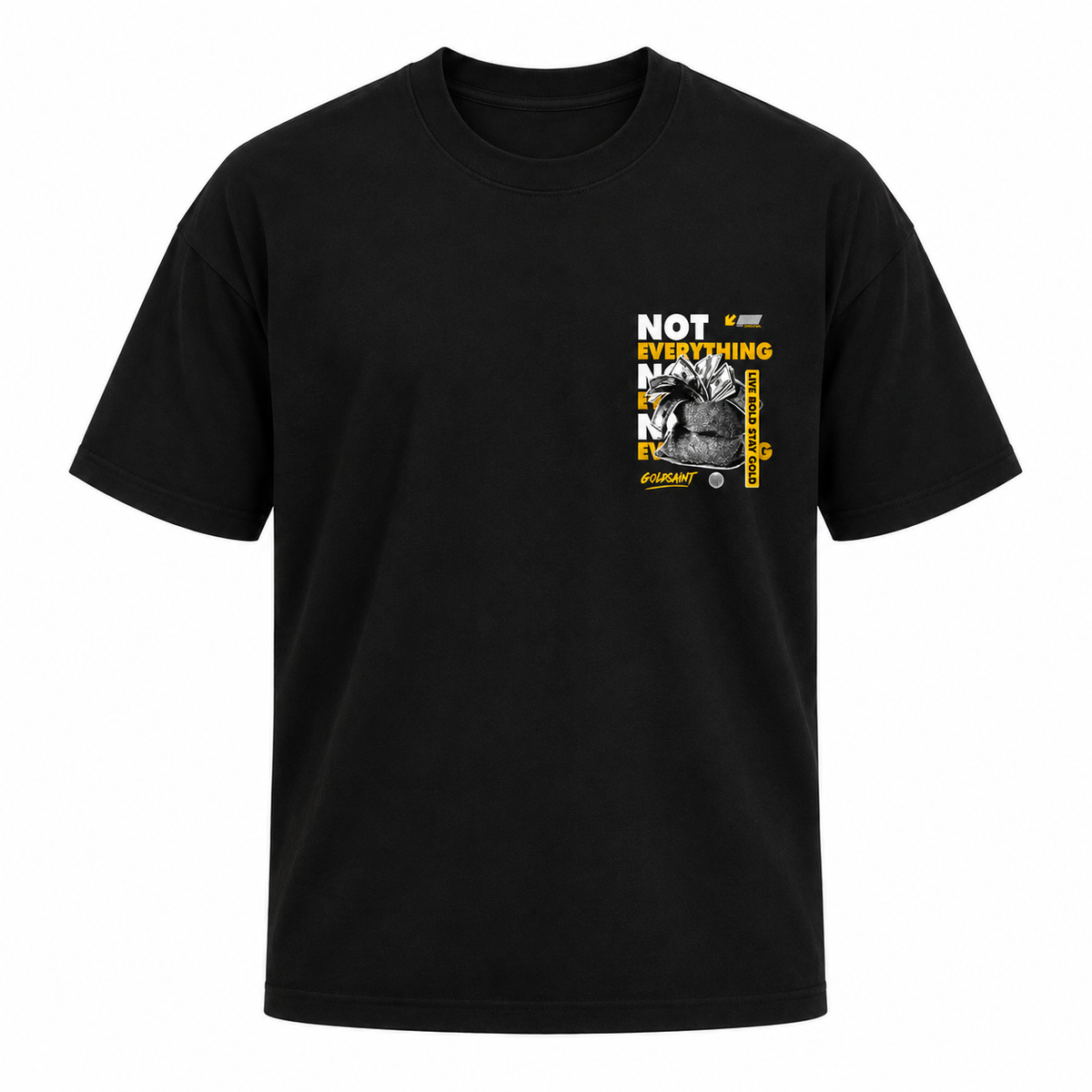 Goldsaint Relax Fit Graphic T-Shirt - Money is not Everything