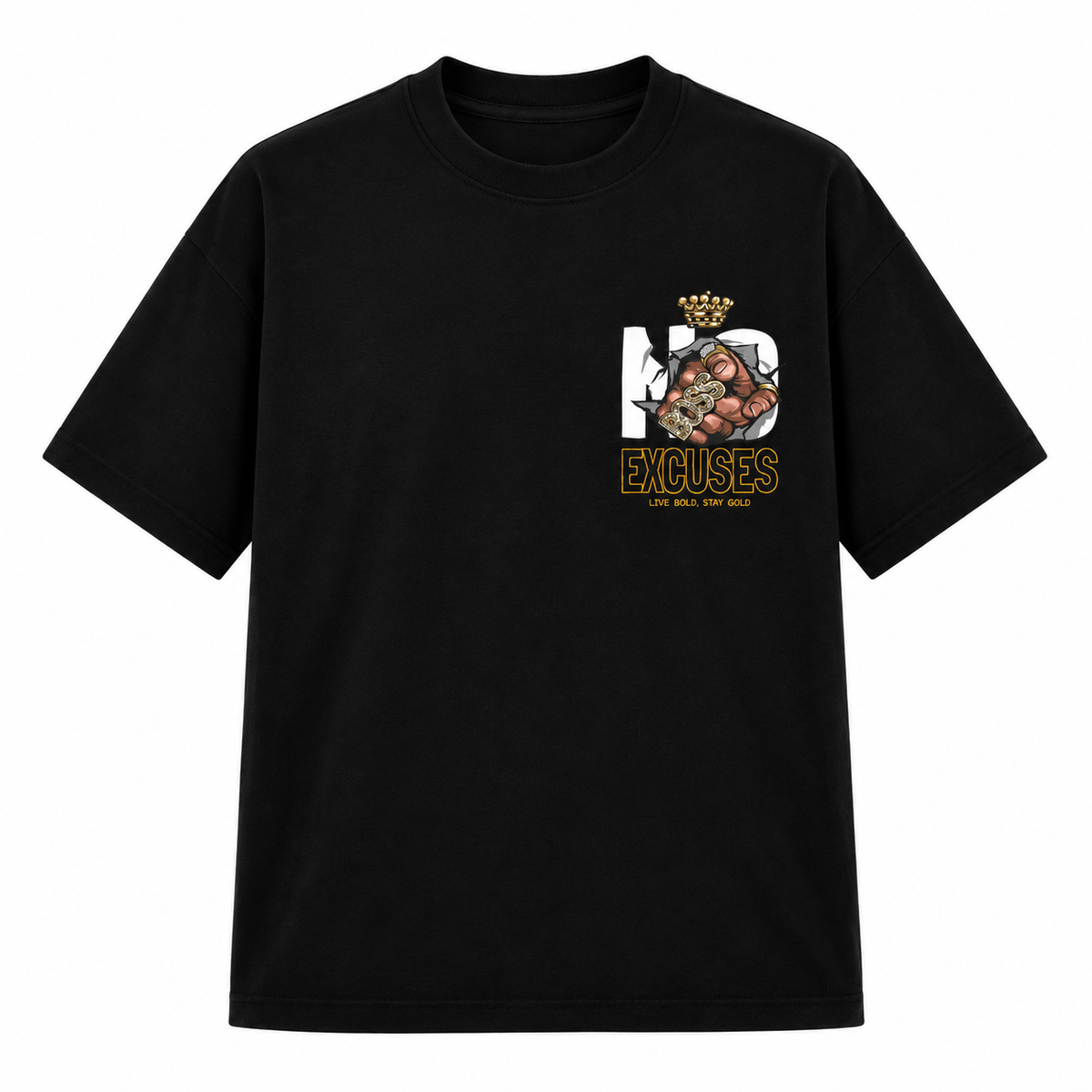 Goldsaint Relax Fit Graphic T-Shirt - No Excuses