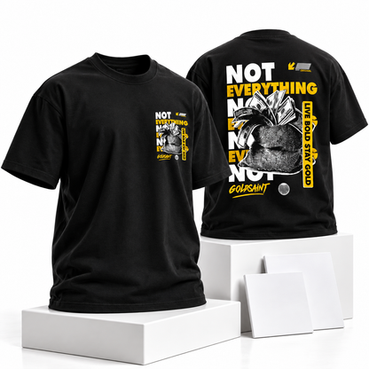 Goldsaint Relax Fit Graphic T-Shirt - Money is not Everything